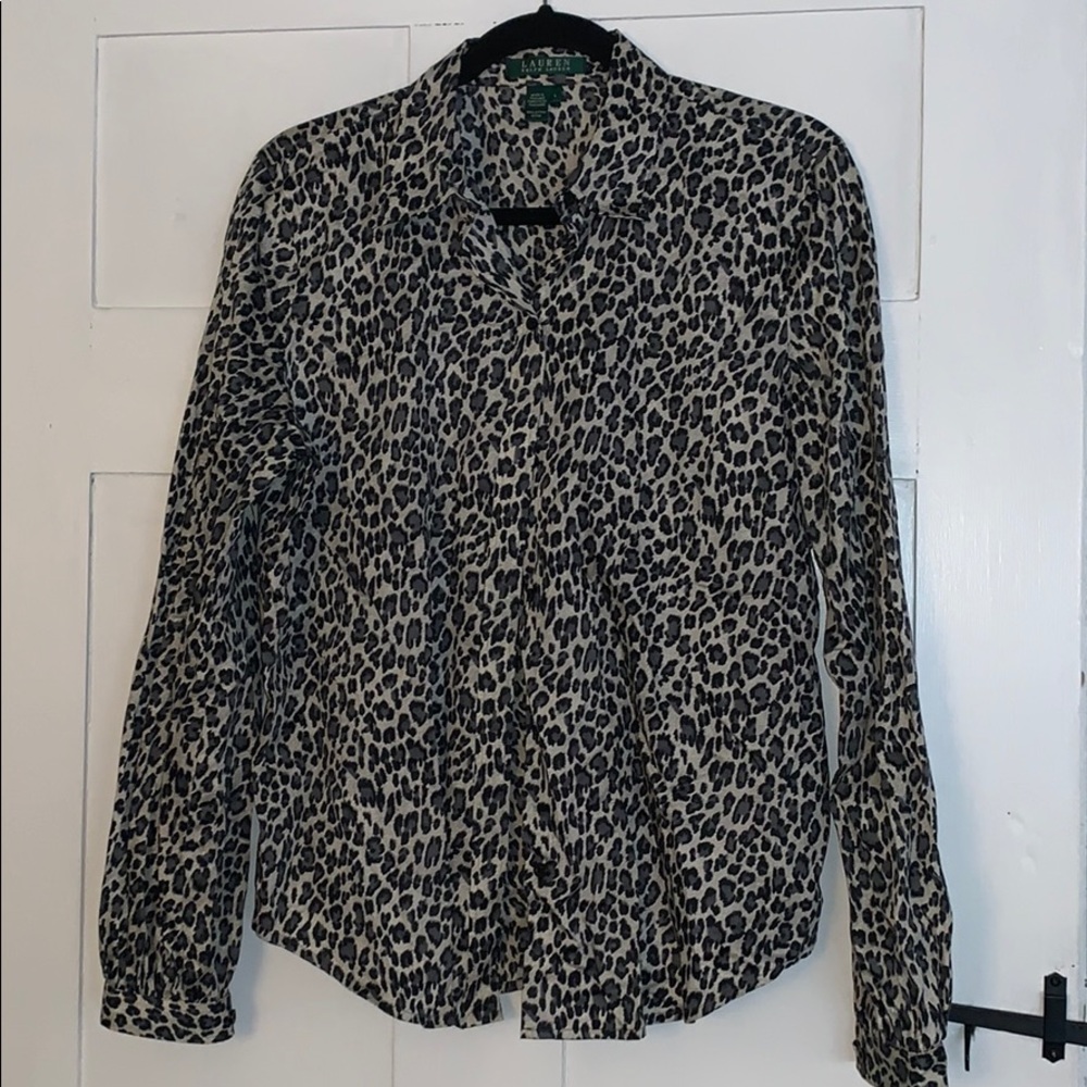 Grey Leopard print Ralph Lauren button down